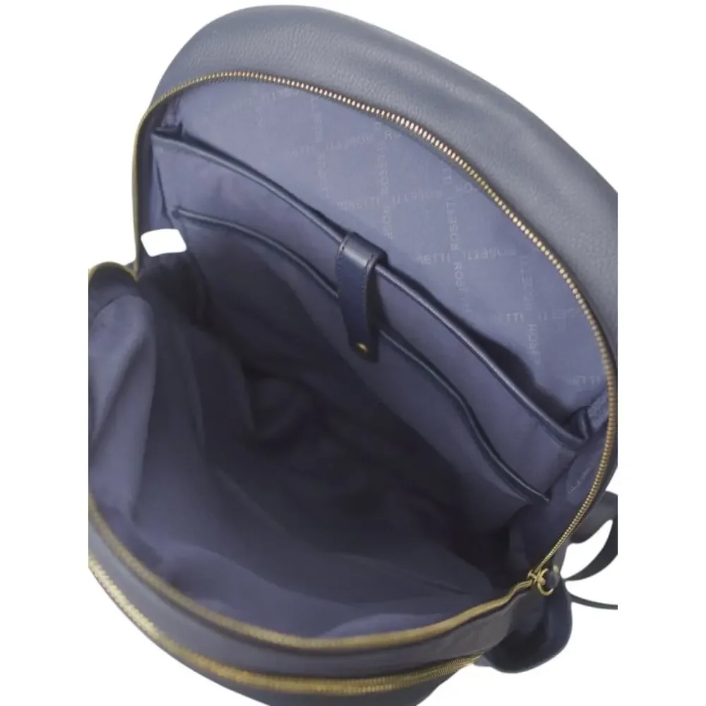 Rosetti Navy & Gold Laptop Backpack Work Travel Bag Minimalist Chic